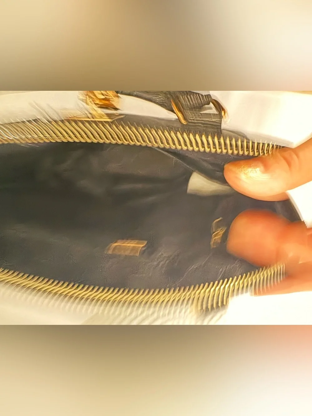 Aldo Black Satchel with Gold Lock Hardware